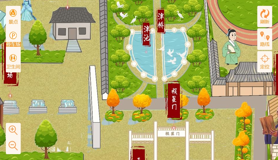 郑场镇手绘地图景区语音讲解导览系统：智慧景区建设的基石